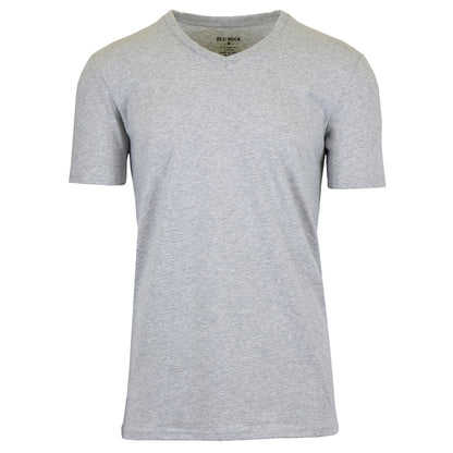 Men's Short Sleeve V-Neck Cotton - Stretch Tees