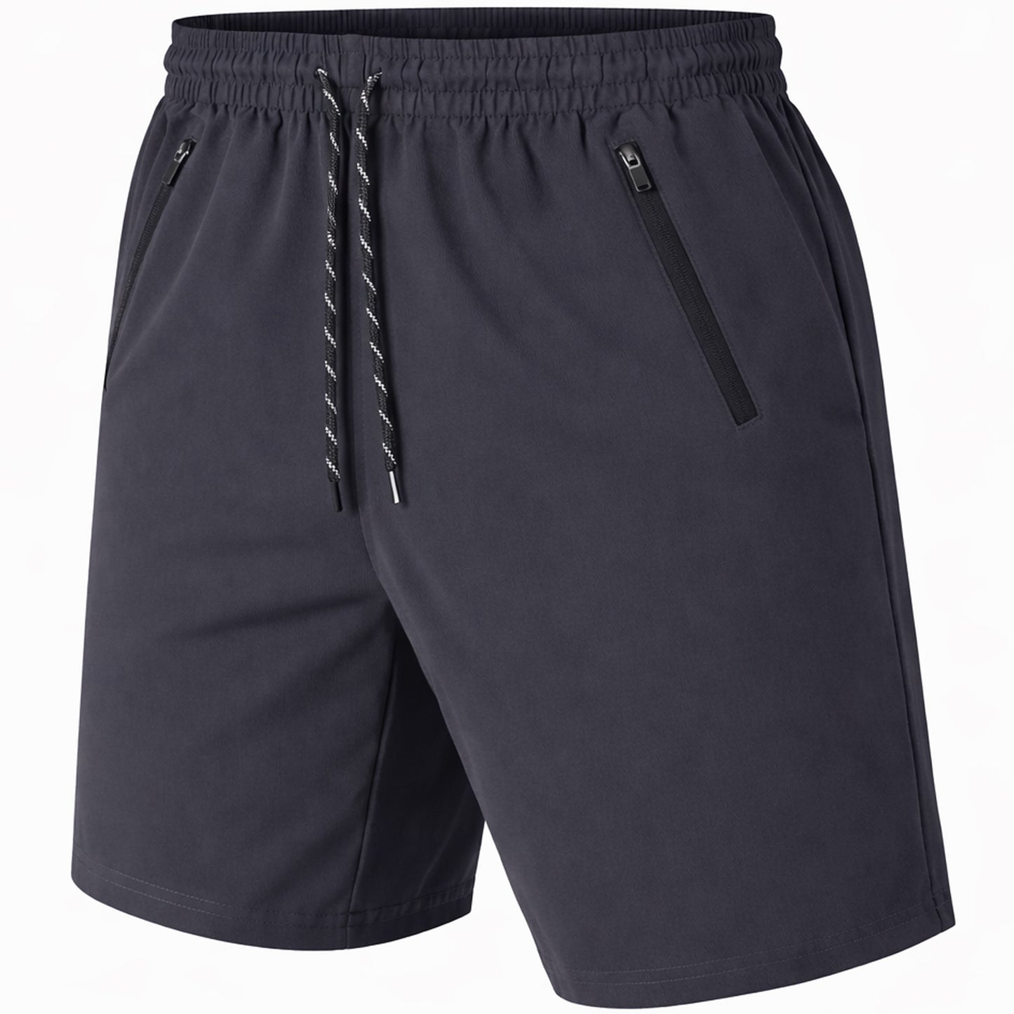 Men's Performance Training Shorts With Zipper Pockets (Sizes, S to 2XL)