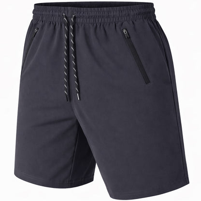 Men's Performance Training Shorts With Zipper Pockets (Sizes, S to 2XL)