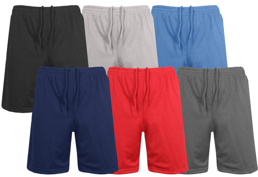 5-Pack Men's Open Mesh Shorts – Moisture-Wicking Athletic Shorts for Workout, Gym & Casual Wear