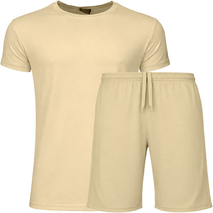 2-Piece Men's Poly Tech Lounge Top & Bottom Set (Sizes S - 3XL)