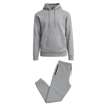 Men’s Soft Fleece Cotton Blend Pullover Hoodie & Sweatpants Jogging Set