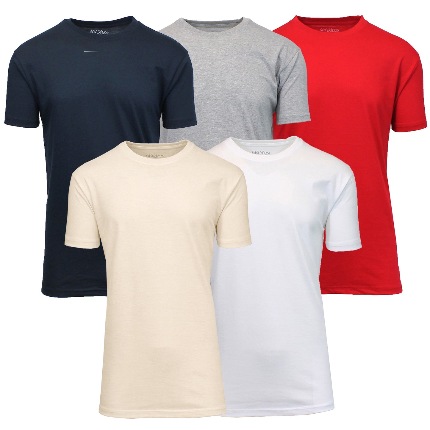 Men's Short Sleeve Crew Neck Solid Tee (Sizes, S to 3XL)