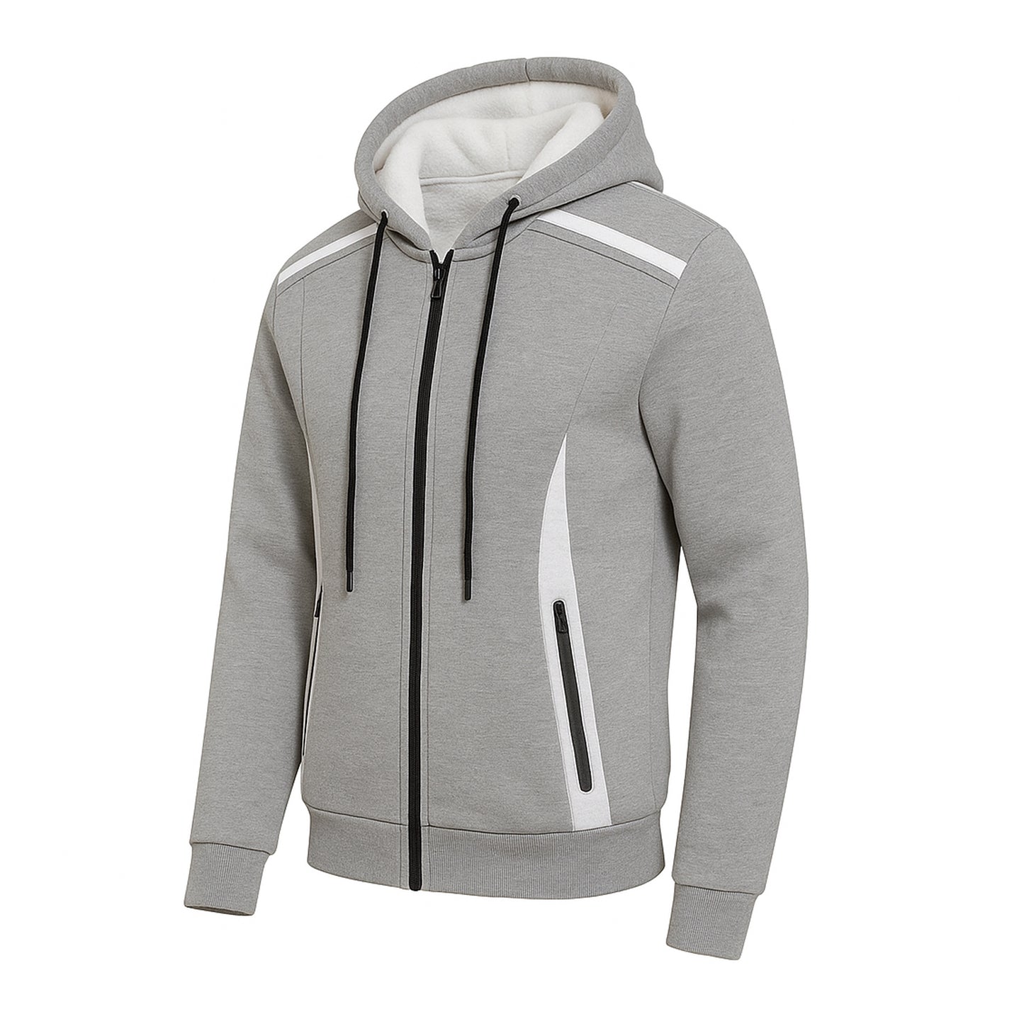 Men's Heavyweight Sherpa Fleece-Lined Full Zip Classic Tech Hoodie