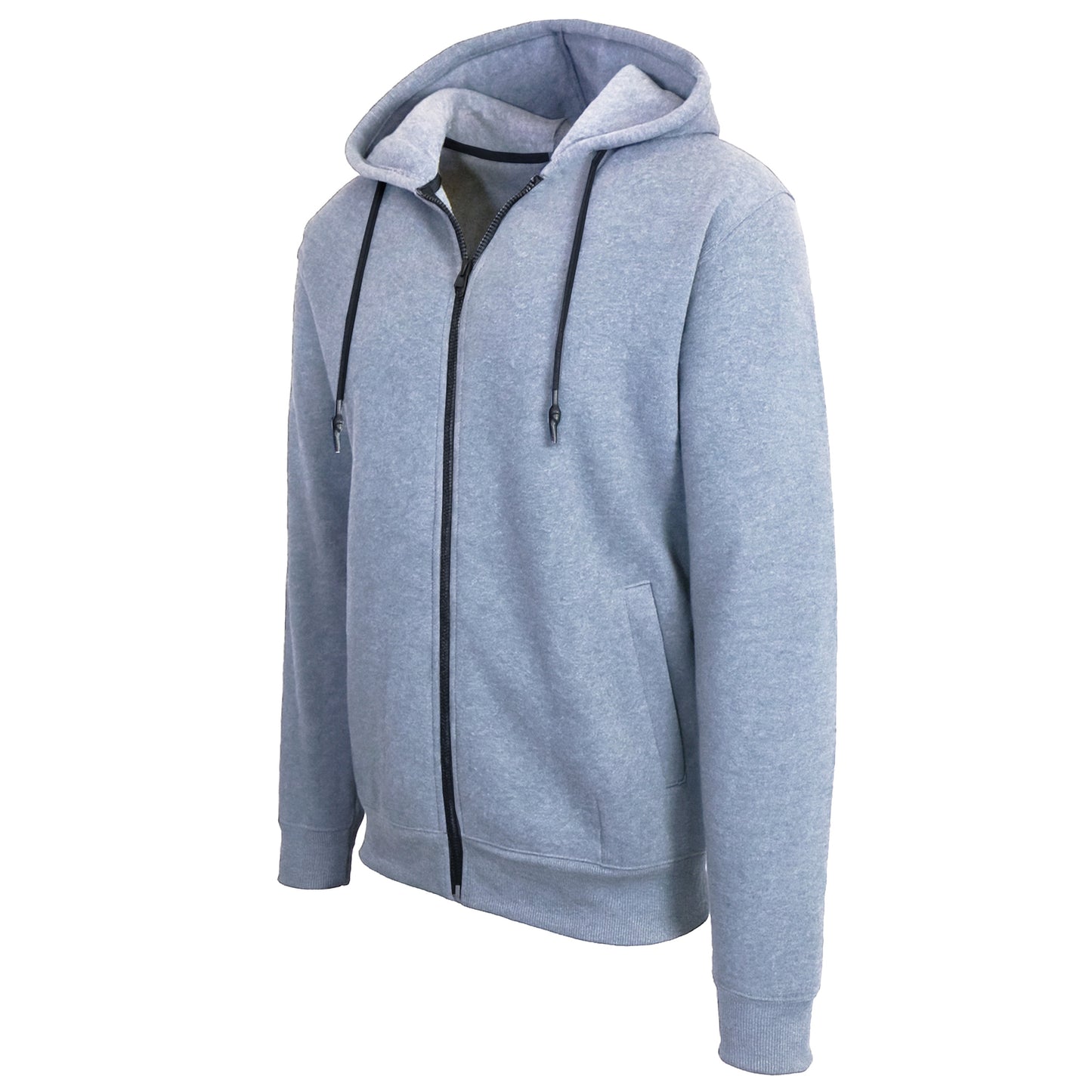 Men’s Fleece-Lined Zip-Up Hoodies – Warm Cotton Blend, Modern Fit Sweatshirts
