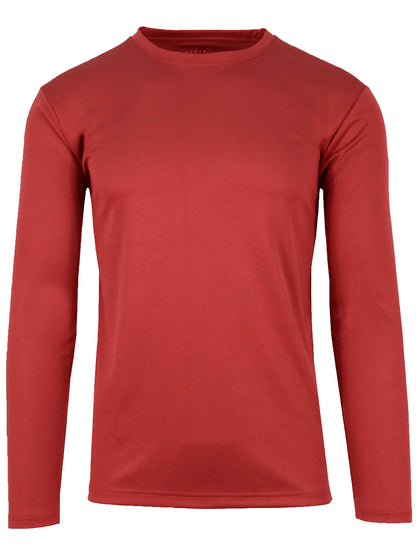 Men's Long Sleeve Moisture-Wicking Crew Neck Tees – Quick Dry, Odor Resistant, Wrinkle-Free Active Shirts