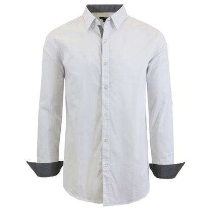 Men's Long Sleeve Solid Dress Shirts - Slim-Fit, Comfortable & Versatile for Everyday & Formal Wear (S-2XL)